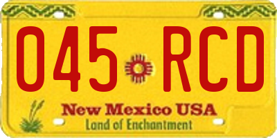 NM license plate 045RCD