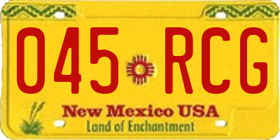 NM license plate 045RCG