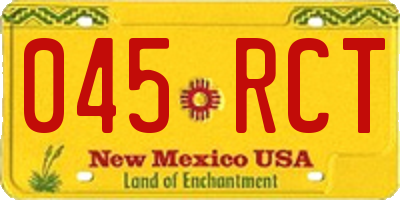NM license plate 045RCT