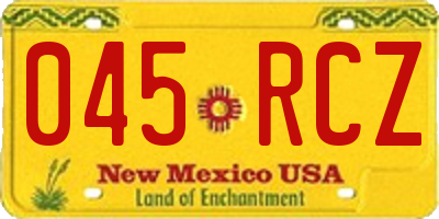 NM license plate 045RCZ