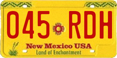 NM license plate 045RDH