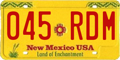 NM license plate 045RDM