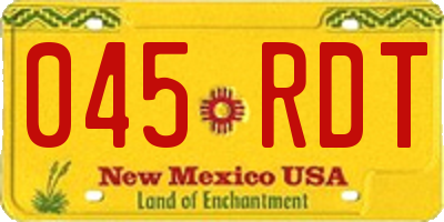 NM license plate 045RDT