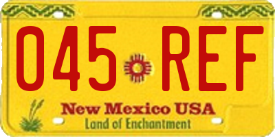 NM license plate 045REF