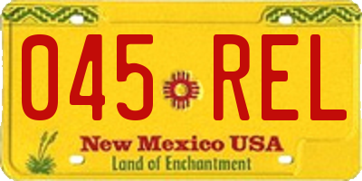 NM license plate 045REL