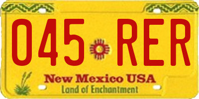NM license plate 045RER