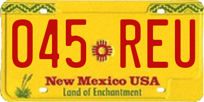 NM license plate 045REU