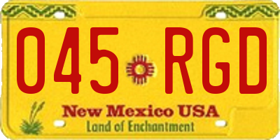 NM license plate 045RGD