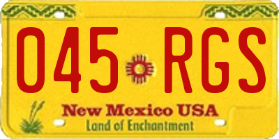 NM license plate 045RGS