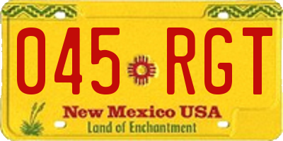 NM license plate 045RGT