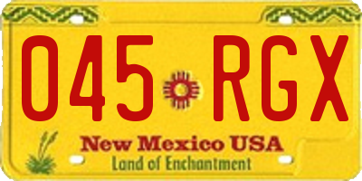NM license plate 045RGX