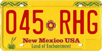 NM license plate 045RHG
