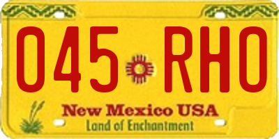 NM license plate 045RHO