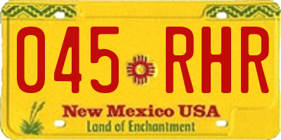 NM license plate 045RHR