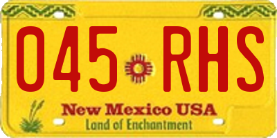 NM license plate 045RHS