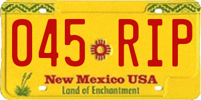 NM license plate 045RIP