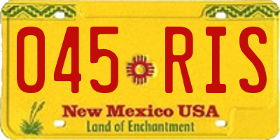 NM license plate 045RIS