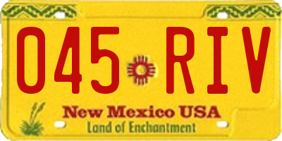 NM license plate 045RIV