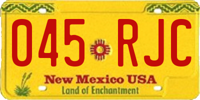 NM license plate 045RJC