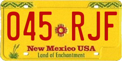 NM license plate 045RJF