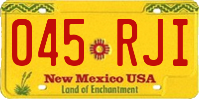 NM license plate 045RJI