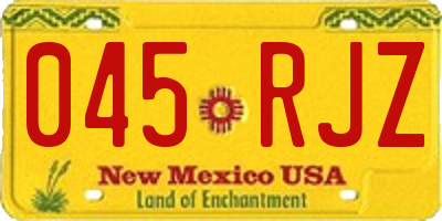 NM license plate 045RJZ
