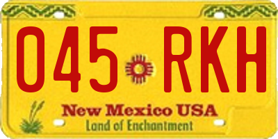 NM license plate 045RKH