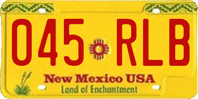 NM license plate 045RLB