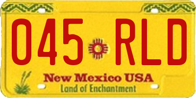 NM license plate 045RLD