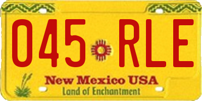 NM license plate 045RLE