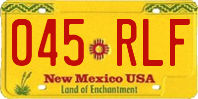 NM license plate 045RLF