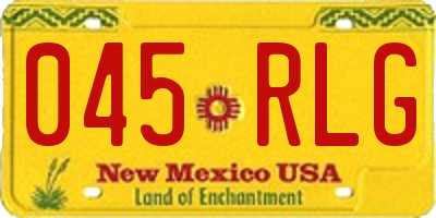 NM license plate 045RLG