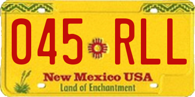 NM license plate 045RLL