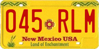 NM license plate 045RLM