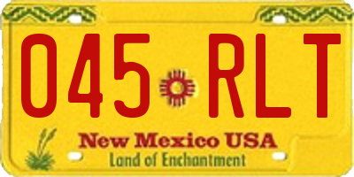NM license plate 045RLT