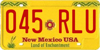 NM license plate 045RLU