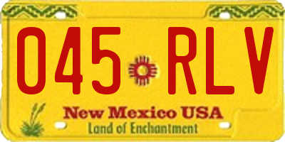 NM license plate 045RLV