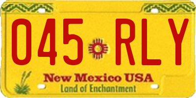 NM license plate 045RLY
