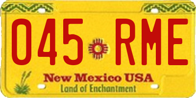 NM license plate 045RME