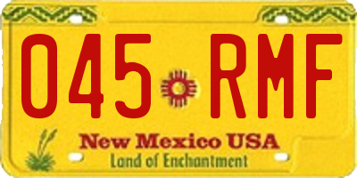 NM license plate 045RMF