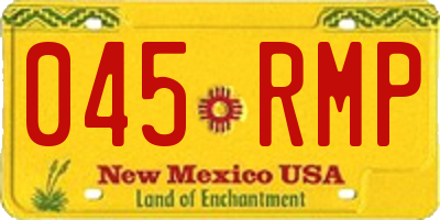 NM license plate 045RMP