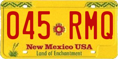 NM license plate 045RMQ