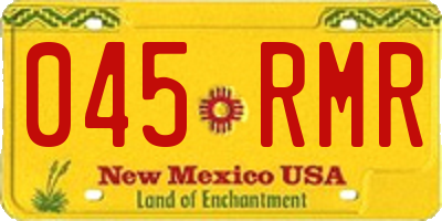 NM license plate 045RMR