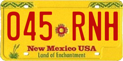 NM license plate 045RNH