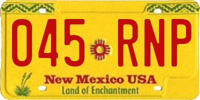 NM license plate 045RNP