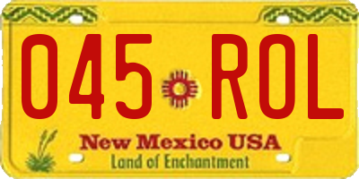 NM license plate 045ROL