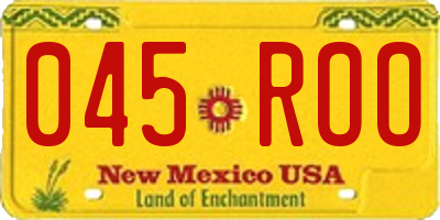 NM license plate 045ROO