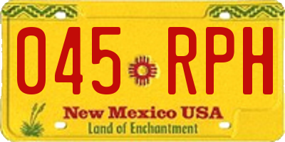 NM license plate 045RPH
