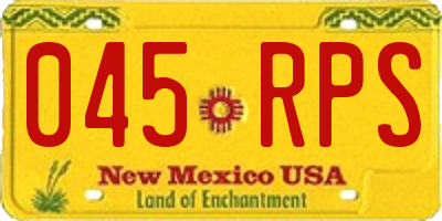 NM license plate 045RPS