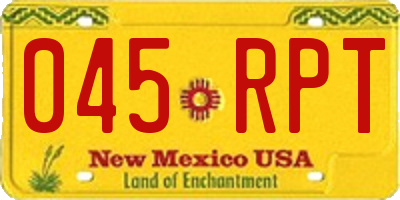 NM license plate 045RPT